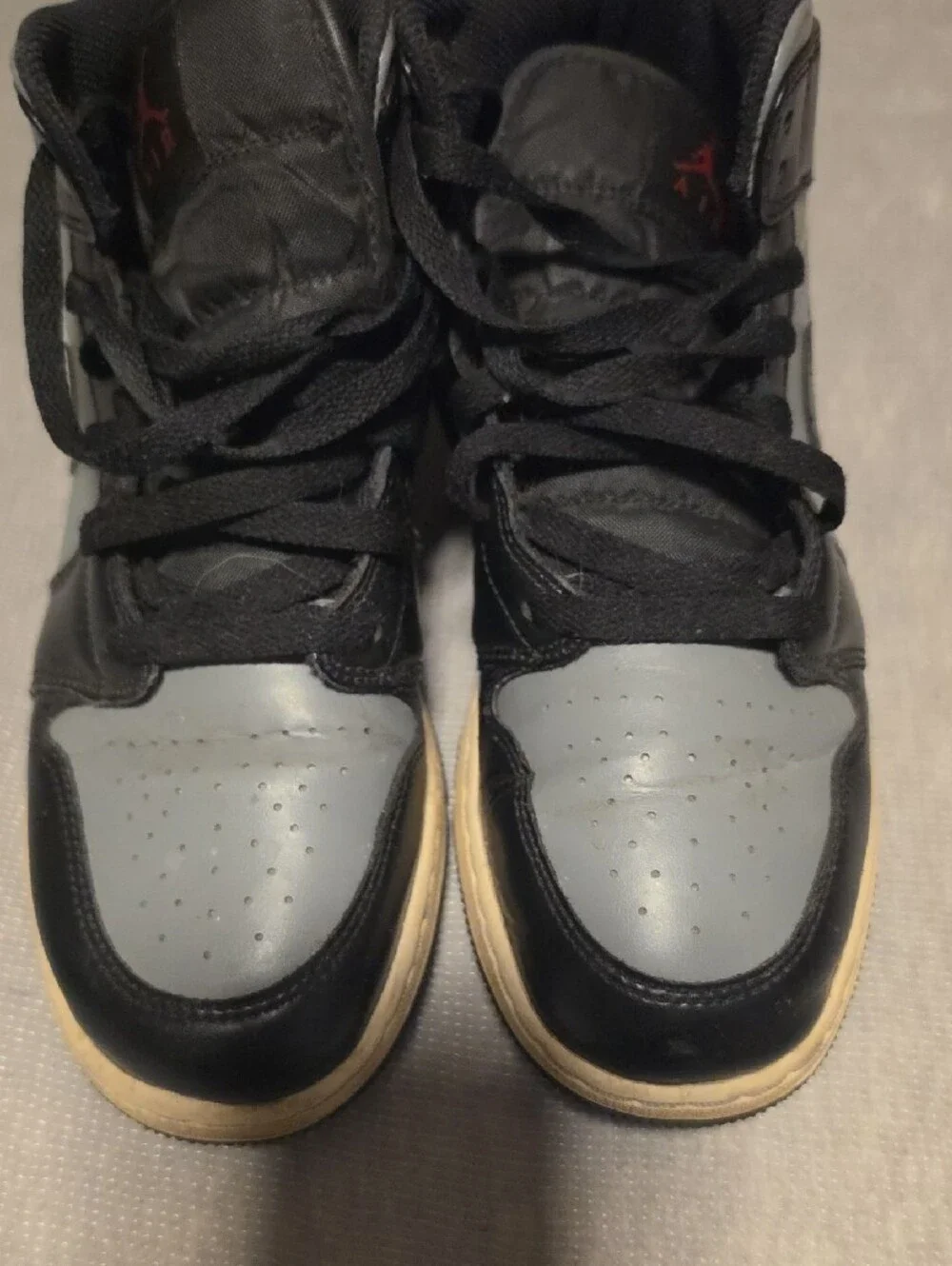 Nike Air Jordan High-Top Sneakers — Black, Gray & Red